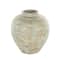 Brown Ceramic Antique Style Textured Patina Vase